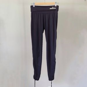 Adidas Stella McCartney Black Leggings Lace Up Back Size Small